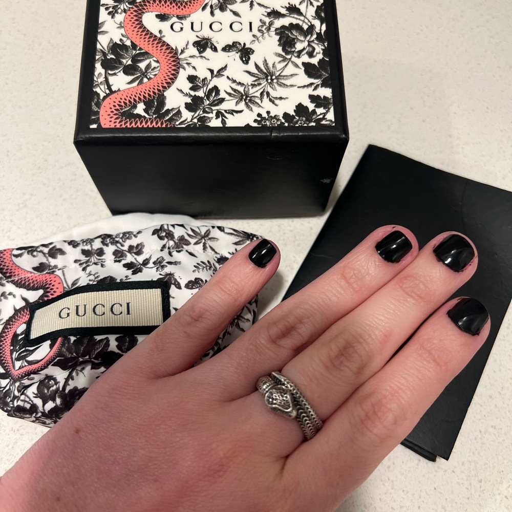Gucci Silver Snake Ring Size 6 1/2 - Picture 5 of 6